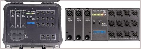 audio distribution box|press box audio distribution.